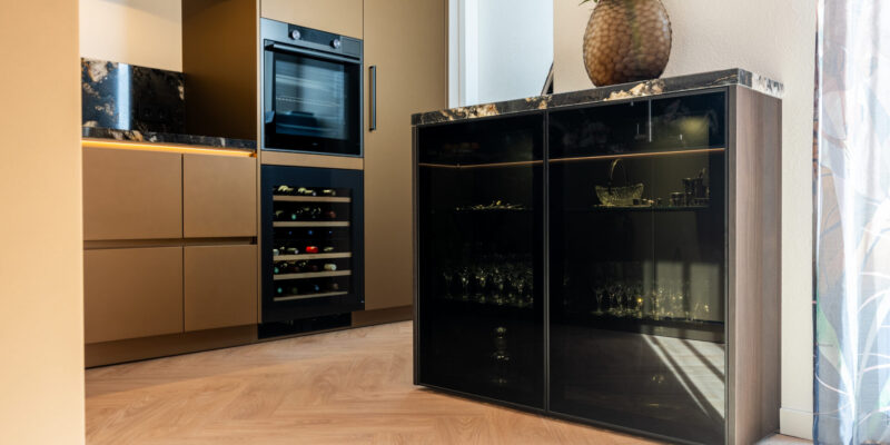 Metallic bronzen keuken